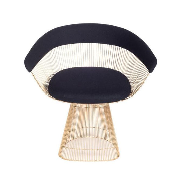 Brass And Wool Curve Chair Collection