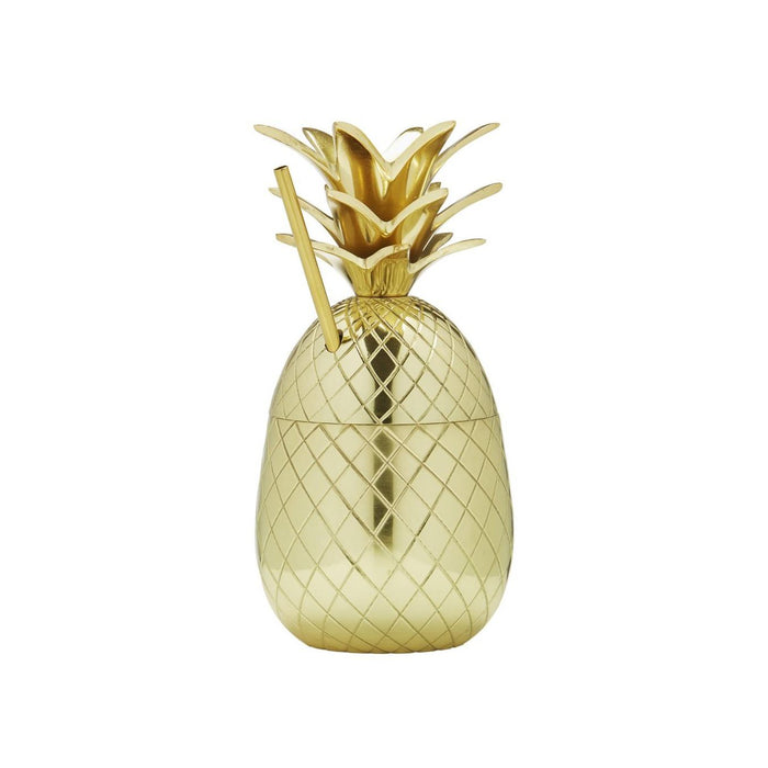 Brass Pineapple Drink Set