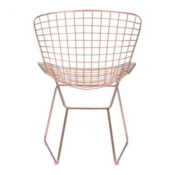 Rose Gold Wire Chair - Pair
